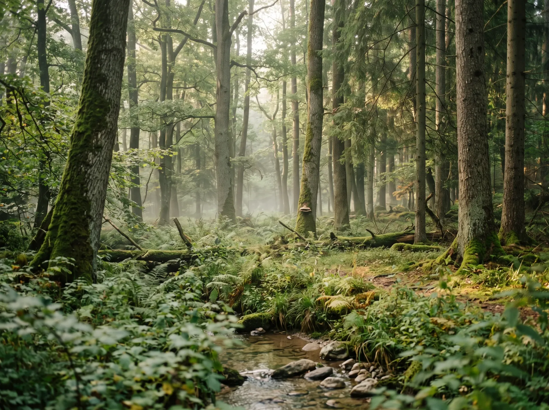 Misty Forest Background